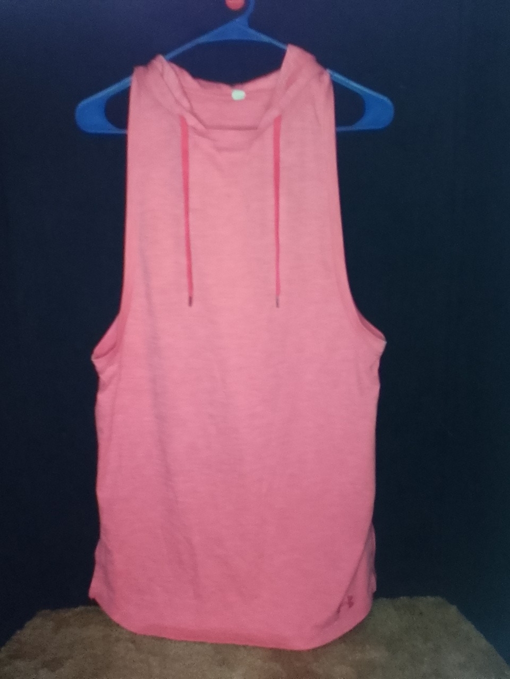 Women's Sleeveless Hooded Tank Top - Pink Small Loose Fit Heat Gear